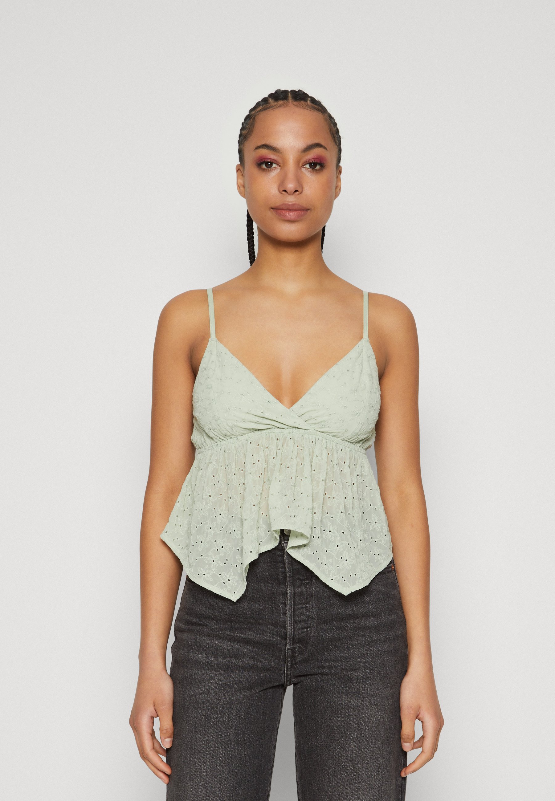 épine lace bare top & cardigan set pink 【公式通販】