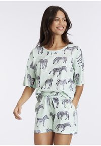LASCANA - VIVANCE DREAMS BY LASCANA VD ANIMAL SHORTY SET - Pyjama set - mint Thumbnail Image 1