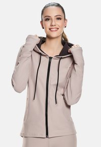Winshape FUNCTIONAL COMFORT - Zip-up sweatshirt - cappuccino espresso