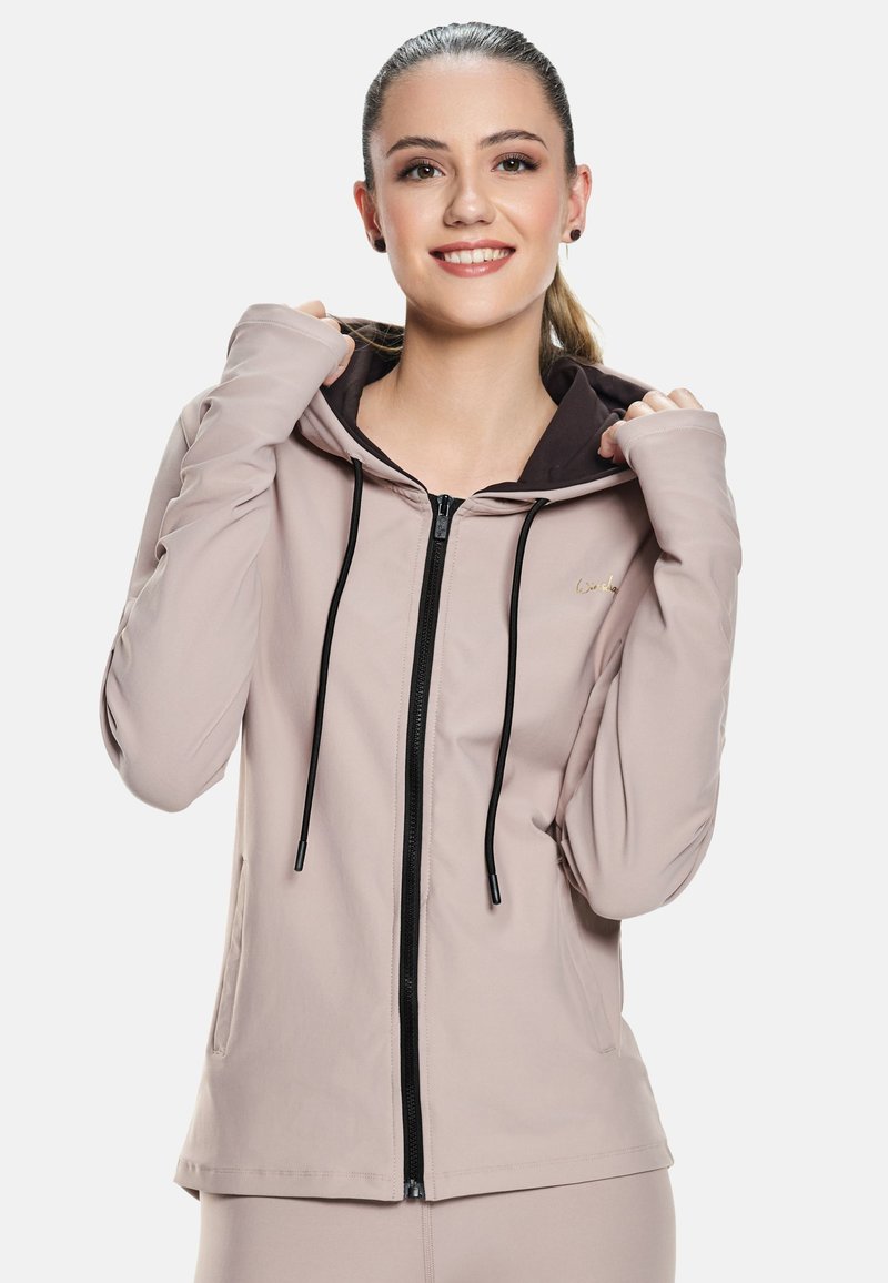 Winshape FUNCTIONAL COMFORT - Zip-up sweatshirt - cappuccino espresso