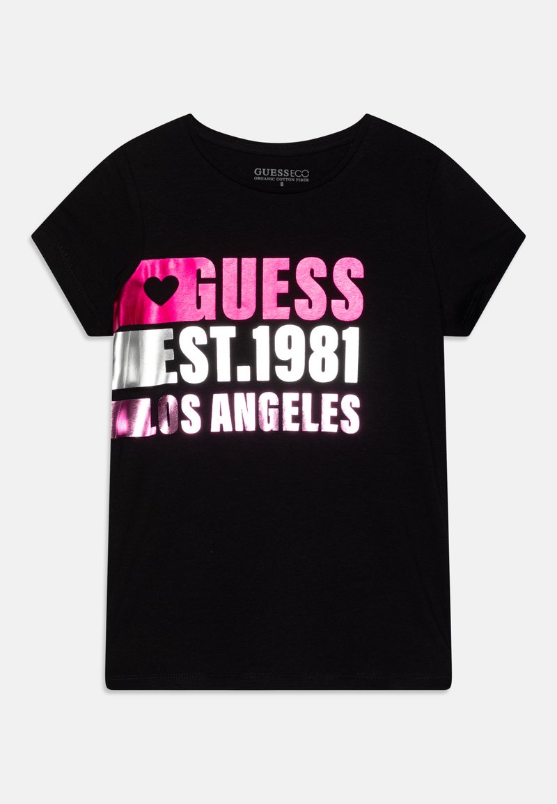 Guess JUNIOR GIRL - T-shirt imprimé - jet black