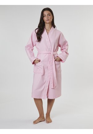 Loungeable WAFFLE PIPED TRIM - Badjas - pink