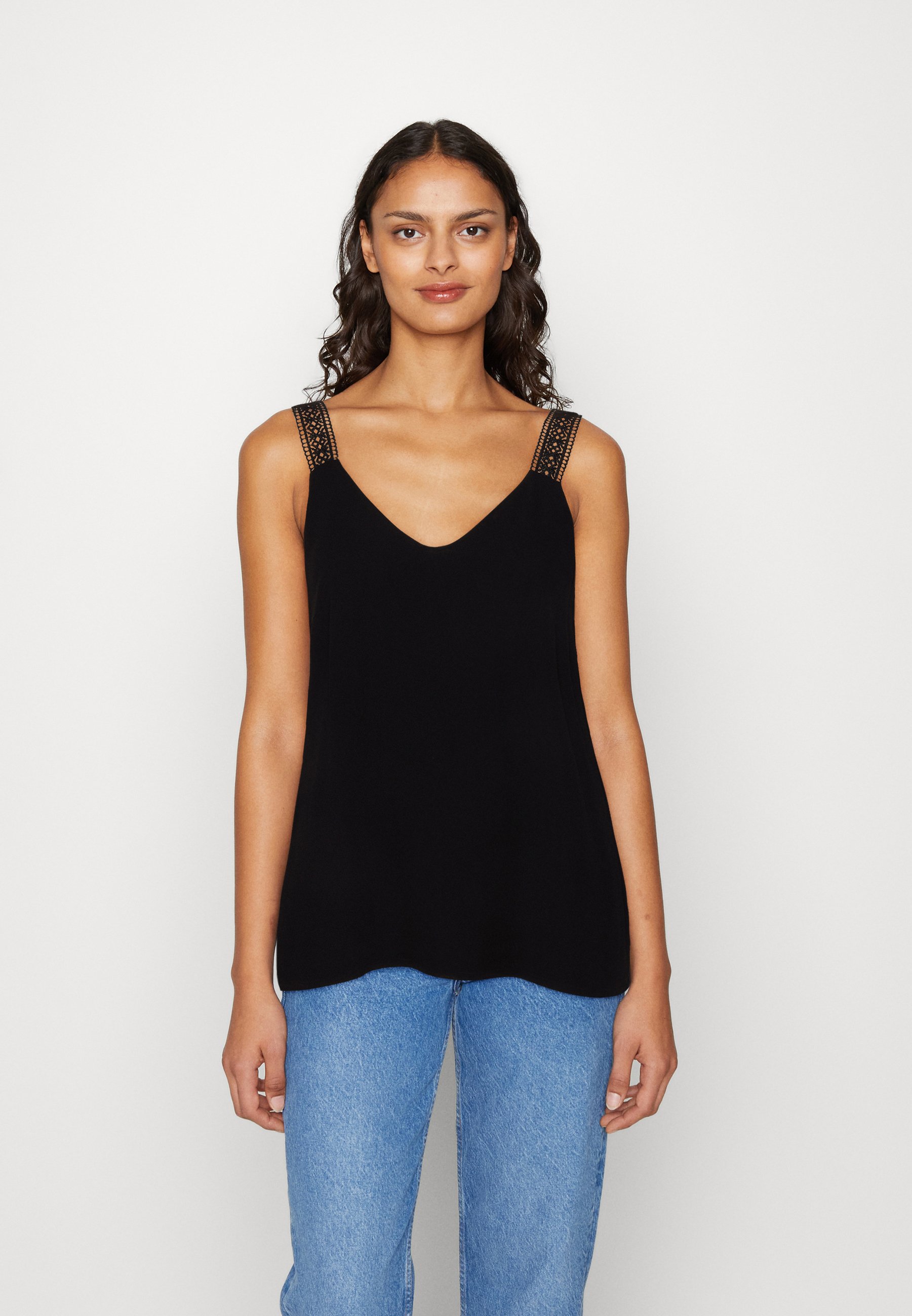 ESPRIT Blouse sans manche Dames T 38 bleu-jaune primevère-blanc