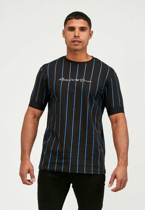 Print T-shirt - black / cobalt