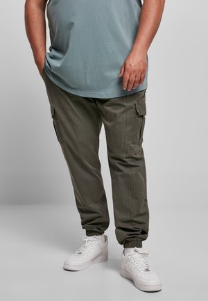 AOP GLENCHECK CARGO JOG PANTS - Cargo trousers - darkgrey