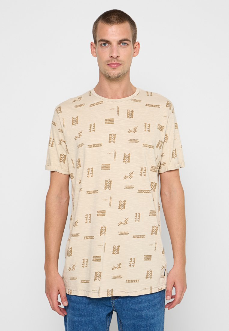 INDICODE JEANS T-shirt print grijs gemêleerd