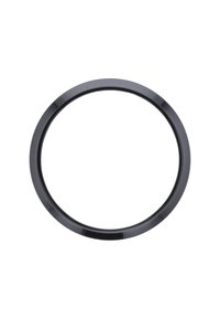 Schwarzer, runder Ring mit einer glatten, glänzenden Oberfläche. Das Design weist eine einheitliche Dicke und abgerundete Kanten auf, ideal für verschiedene Anwendungen.