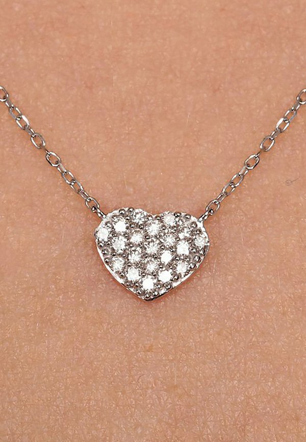 Halskette - weißgoldfarben