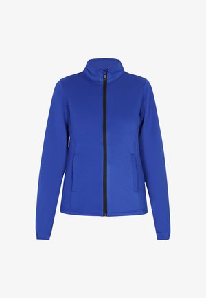 Plavajakna na zip od glatkog materijala; ima visoki ovratnik, dvije bočne džepove i detalj od crnog zipa. Dugi rukavi s uskim manžetama.