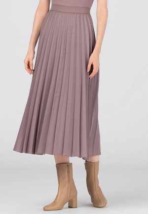 WADENLANGER PLISSEEROCK - Pleated skirt - mauve