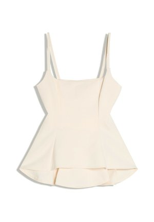 Bershka, STRAPPY RUFFLED - TOP - Débardeur - beige