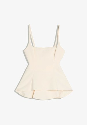 Bershka, STRAPPY RUFFLED - TOP - Débardeur - beige
