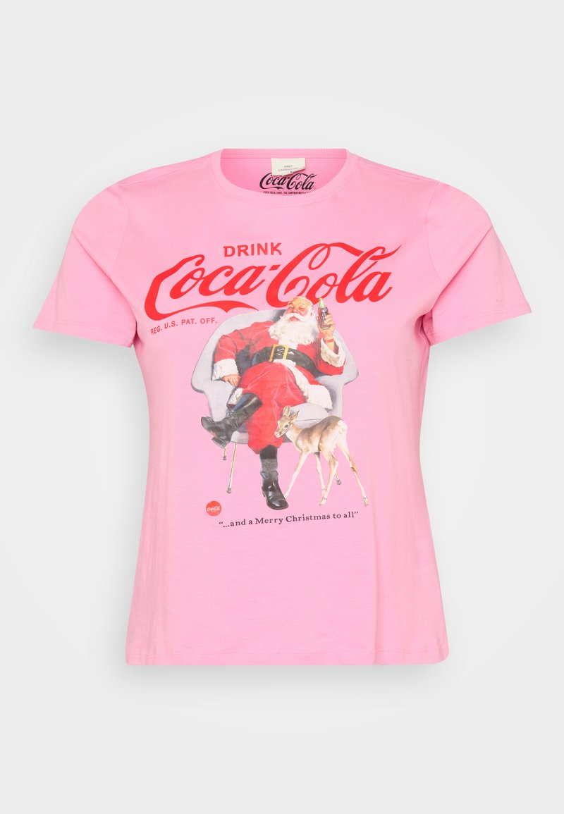 ONLY Carmakoma T-shirt print donkerroze