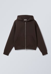 SIMON SCUBA ZIP - Hoodie - brown dark