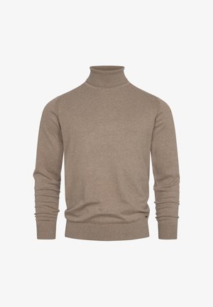 Ruskea poolo, joka on valmistettu pehmeästä neuloksesta, varustettuna ribbireunuksilla hihoissa ja helmassa. Ominaisuuksiin kuuluu istuva muotoilu ja huomaamaton sivulogo.