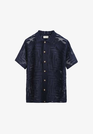 FRILIVIN, CHEMISE AJOURÉE - Chemise - bleu marine