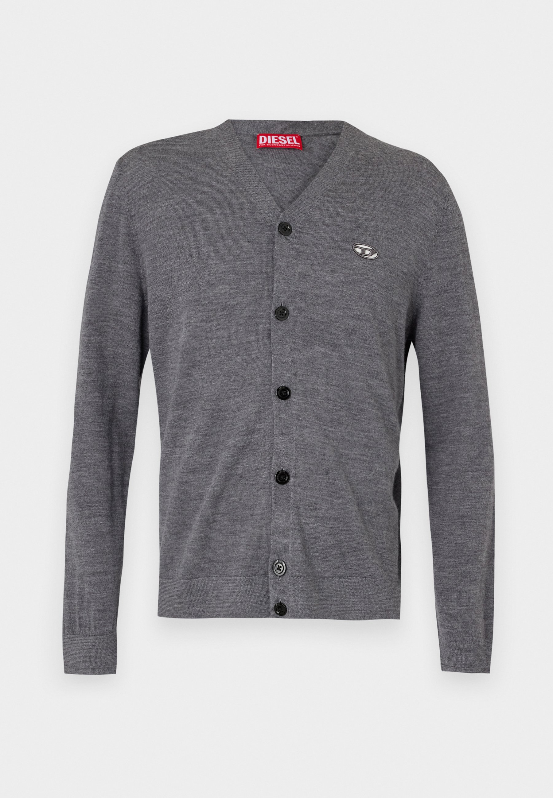 Diesel VOLTO - Cardigan - mottled grey - Zalando.co.uk