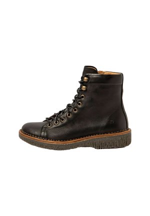 Lace-up ankle boots - black