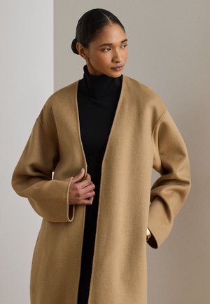 Lauren Ralph Lauren, DOUBLE FACED WOOL BLEND OVERCOAT - Класическо палто - camel