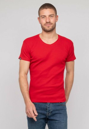 COL V WILLIAM - T-shirt basique - rouge