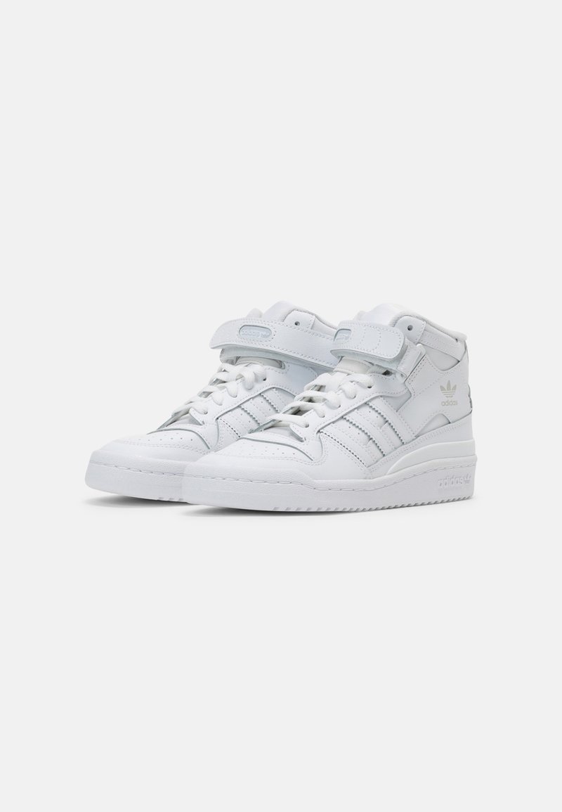 Adidas Originals Forum Mid J Unisex High Top Trainers White Zalando Co Uk