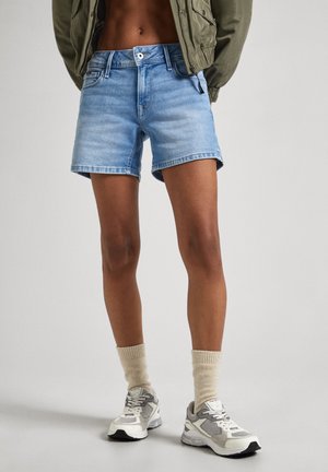Jeansshorts - light-blue denim