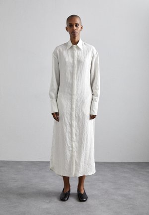 EMILIE NAROW LINES DRESS - Shirt dress - white