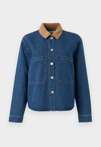 ONLCASSIE COLLAR SHIRT - Button-down blouse - medium blue denim