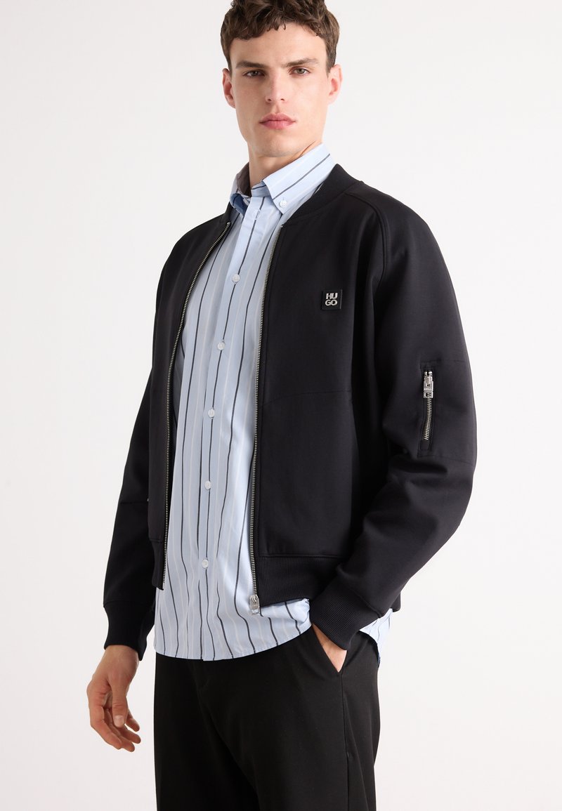 HUGO - DARGENZIP - Zip-up sweatshirt - black, Enlarge