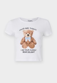 NMMOLLY BEAR - T-shirts med print - bright white