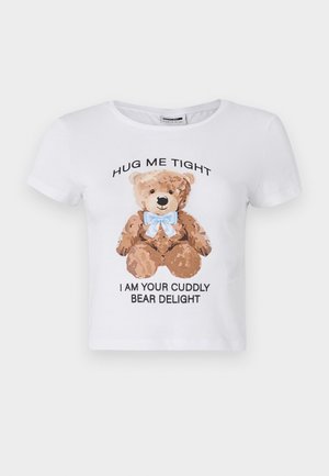 Noisy May, NMMOLLY BEAR - T-shirts print - bright white