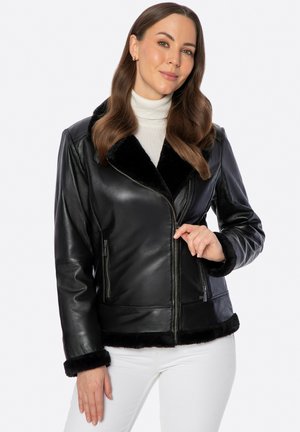 Leren jas - black