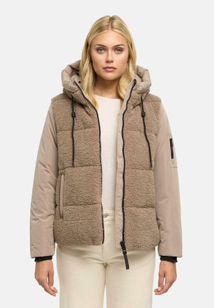Marikoo, PLÜSCHJACKE ELIDEE 16 - Winterjas - taupe grey