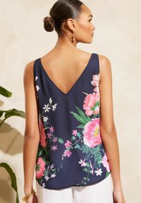 Love & Roses V NECK FRONT BACK -REGULAR FIT - Top - blue