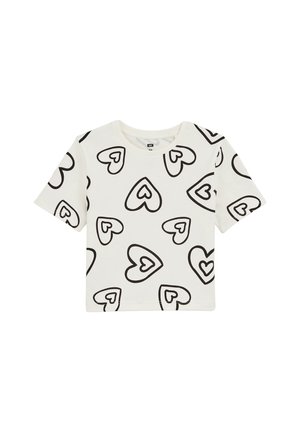 T-shirt med print - whitegold