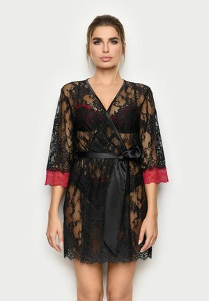 ROMANTIC - Nattrøjer / negligé - black/ruby floral