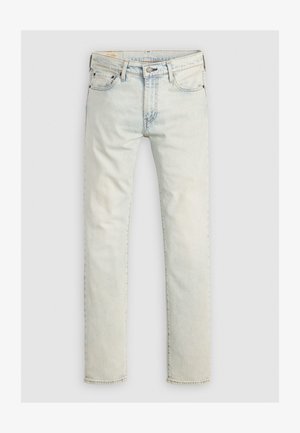 Lysvaskede denimjeans med rette ben, med fem lommer, knaplukking og subtil falming over stoffet.