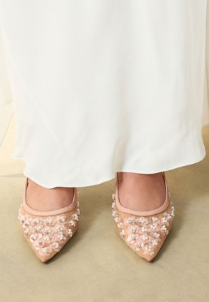 Next, Classic heels - nude embellished