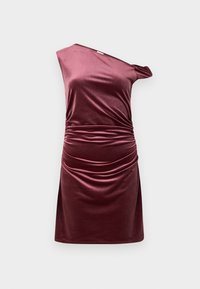 Off-The-Shoulder Velvet Mini Dress - Koktel haljina / svečana haljina - pink