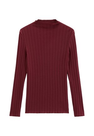 Marc O'Polo DENIM, T-SHIRT, LSL, TURTLENECK, RUFFLES - Trui - deep burgundy