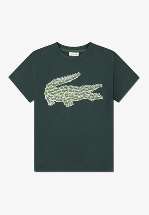 Lacoste MULTI CROCO TEE - T-shirt imprimé - sinople