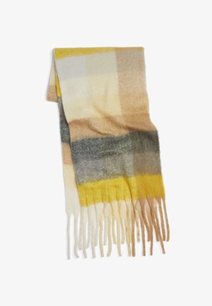 LARGE WITH CHECK PRINT - Scarf - yellow