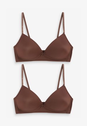 2 PACK  - Liemenėlė su trikampio formos kaušeliais - brown