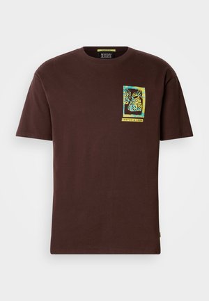 Scotch & Soda RELAXED FIT FRONT BACK  - Apdrukāts T-krekls - demitasse