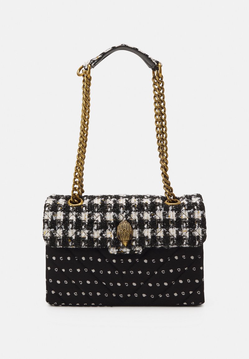 tweed kensington bag umhangetasche black white