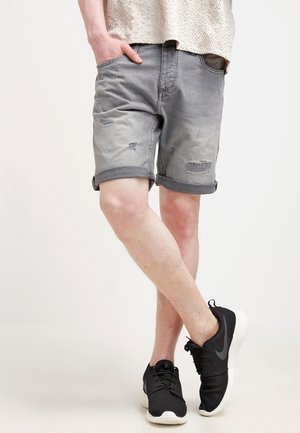 Farkkushortsit - grey denim