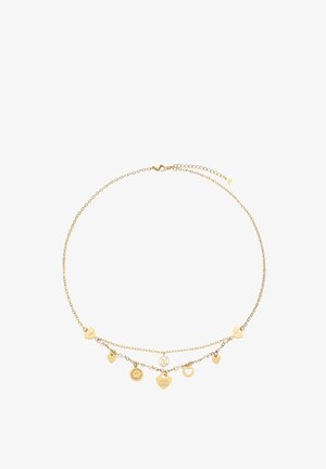 My Jewellery, NECKLACE WITH HEARTS AND IMITATION PEARLS "DREAM CHASER" - Collana - gold-coloured verguld stainless steel
