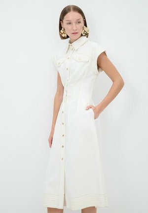 Denim dress - white