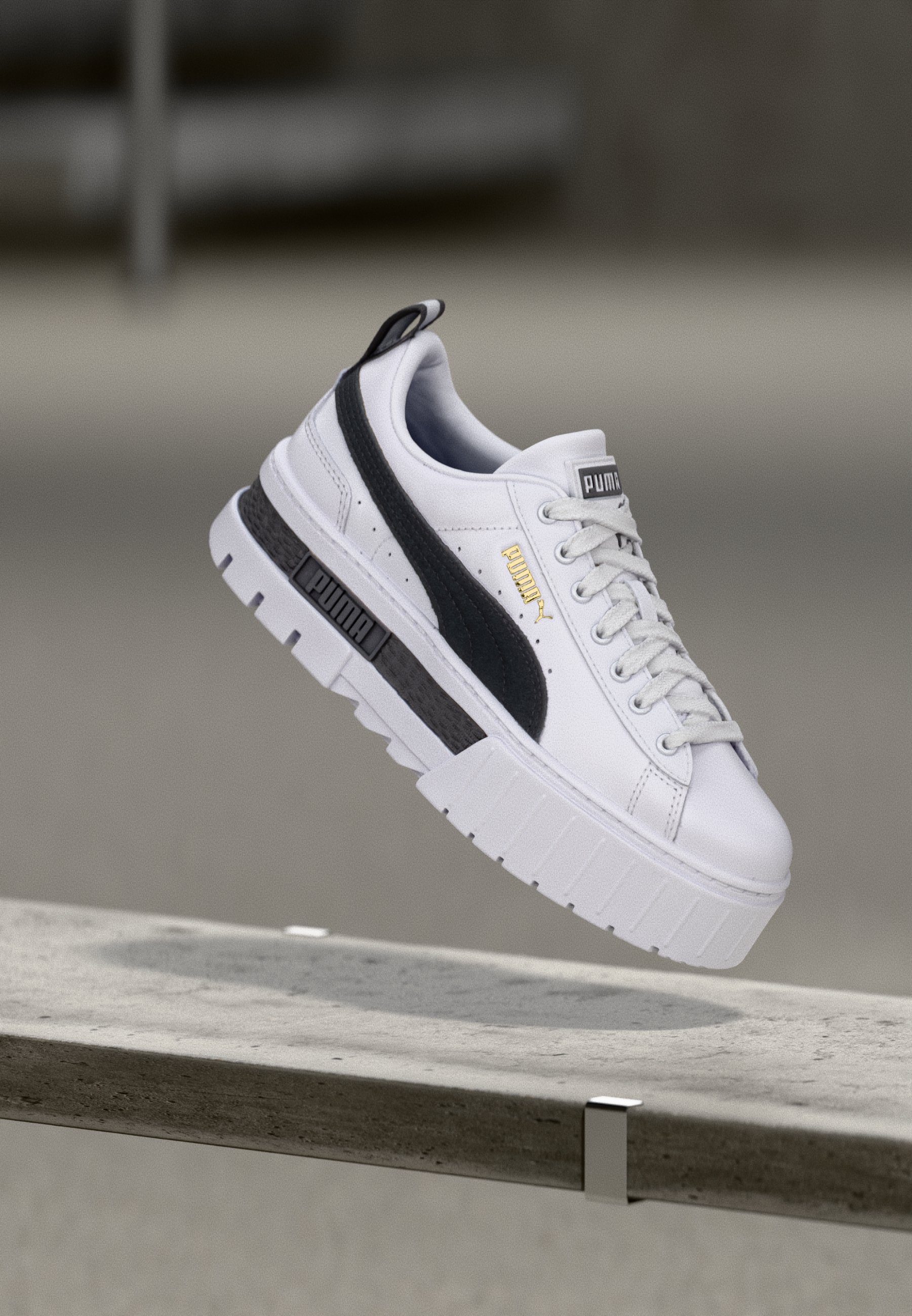 Puma MAYZE LTH WN'S - Sneakers low - white/black/alb - Zalando.ro