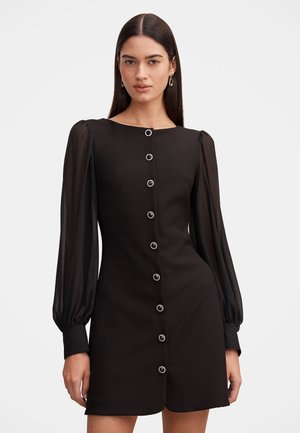 Forever New, TWIGGY LONG SLEEVE BUTTON MINI - Robe de soirée - black
